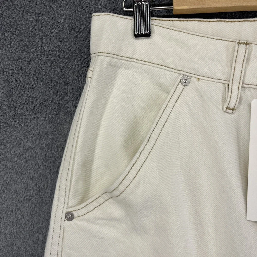 FRAME Jeans Le Slouch‎ Denim Womens 25 Cream Straight Low Rise cargo